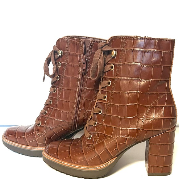 Naturalizer Callie Platform Brown Ankle Booties Size 7.5 NEW - Picture 3 of 7